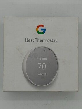 Google Nest Thermostat Snow Smart WiFi Programmable Thermostat GA01334-US